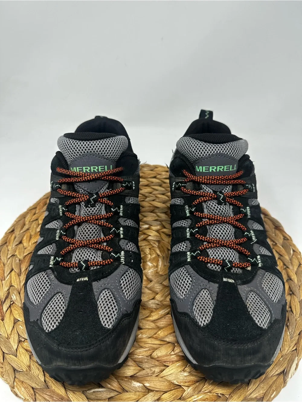 Merrell Accentor 3 Hiking Shoe Grey Black Orange Size 10 Men's